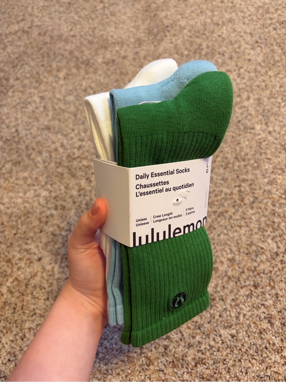 Lululemon Daily Essential Socks 3 pairs unisex